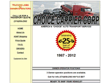 Tablet Screenshot of choicecarriercorp.com